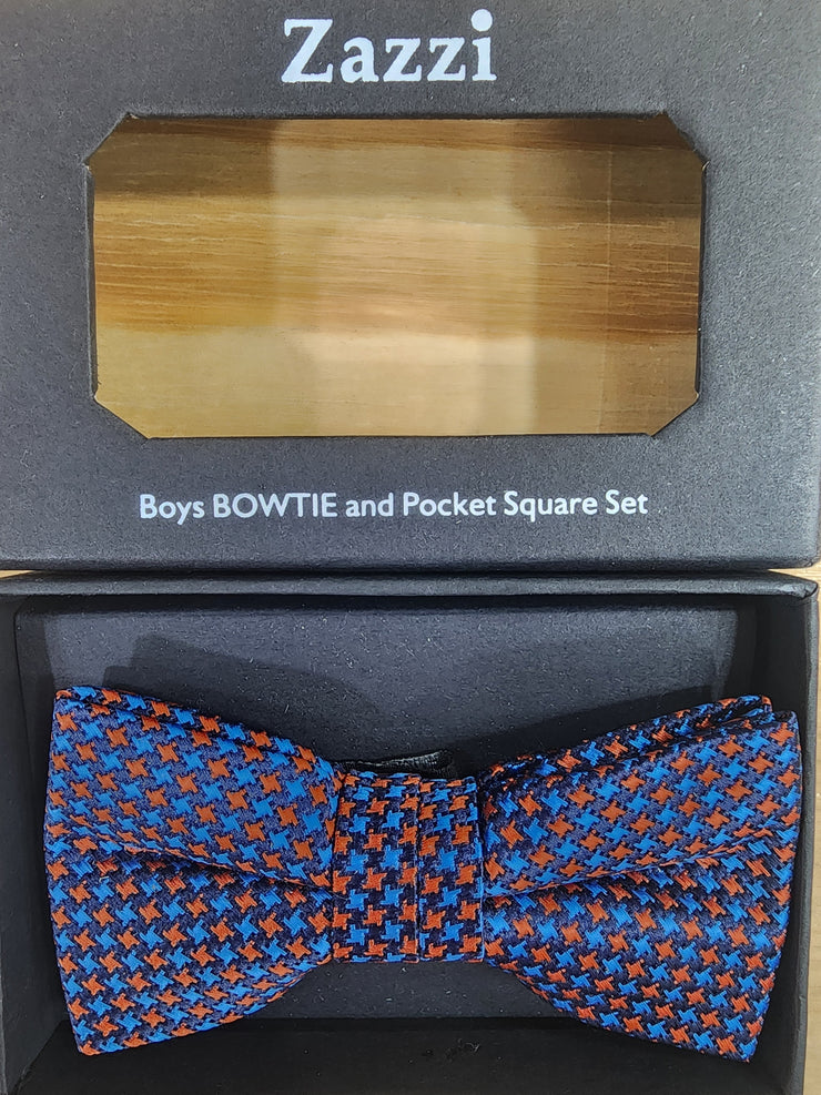 Zazzi – Boy’s Bow Tie & Pocket Square Set – Spot Pattern