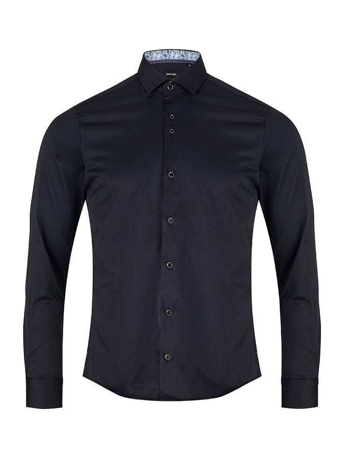 Remus Uomo – Rome – Black – Long Sleeve Shirt