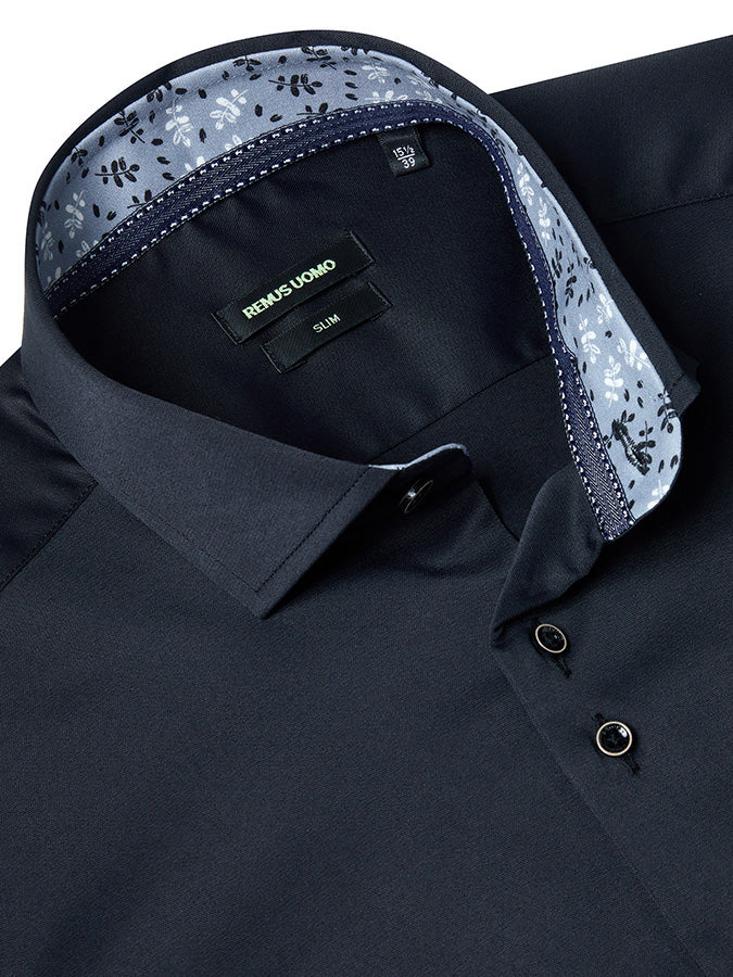 Remus Uomo – Rome – Black – Long Sleeve Shirt