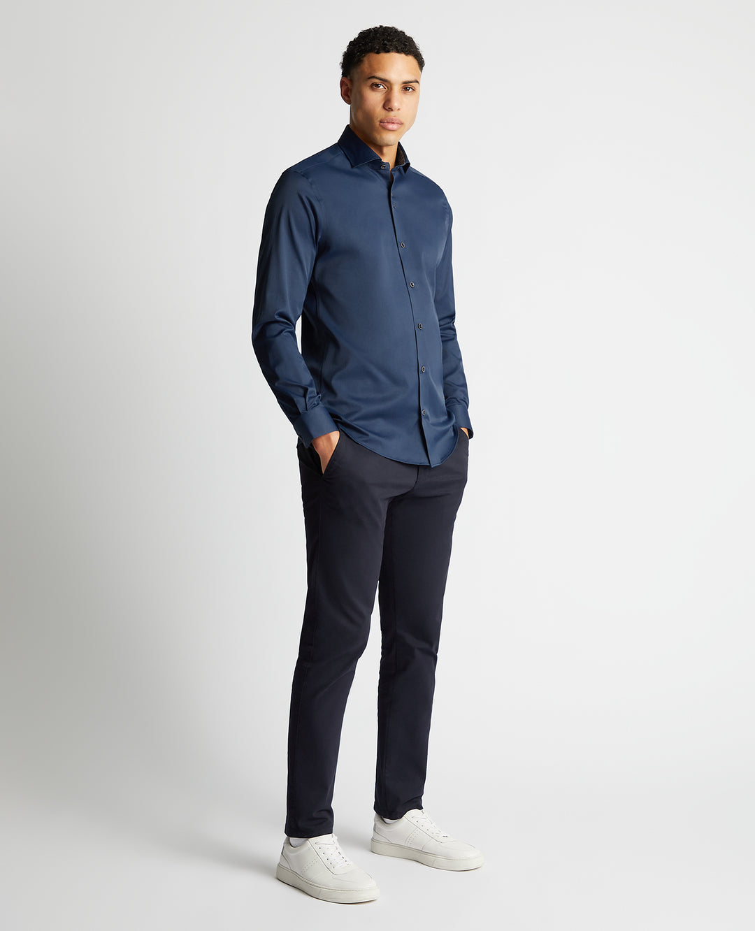 Remus Uomo – Seville White Tapered Fit Semi-Formal Shirt