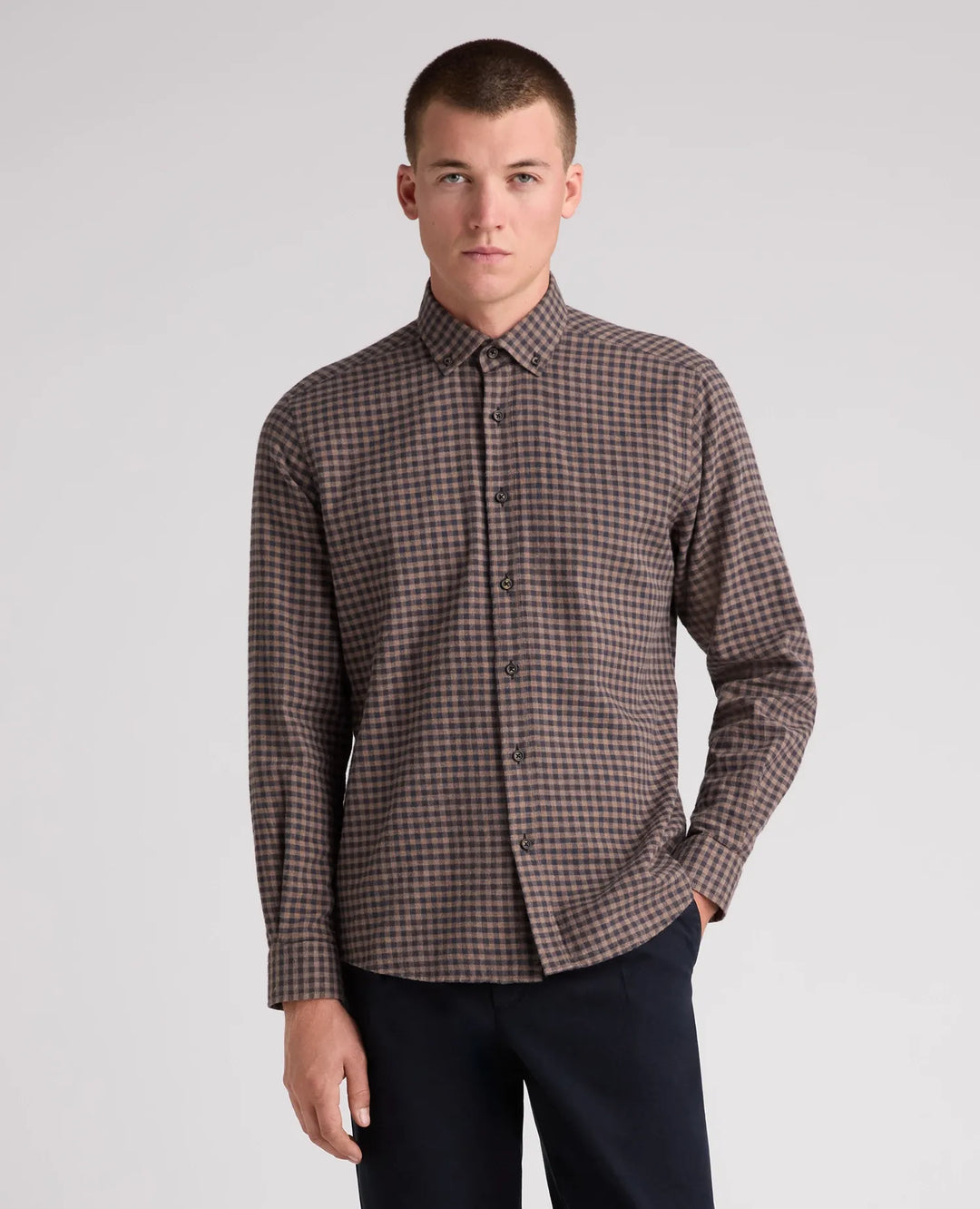 Tapered Fit Casual Shirt – Blue
