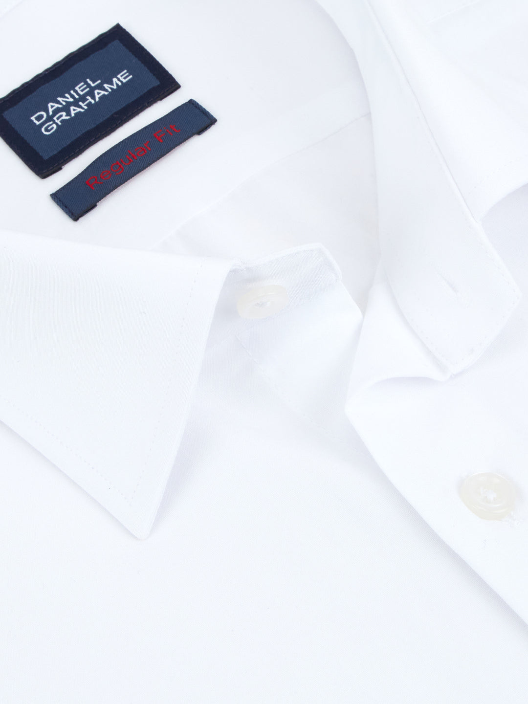 Daniel Grahame – Regular Fit – White/Pink/Blue – Clarke Long Sleeve Formal Shirt