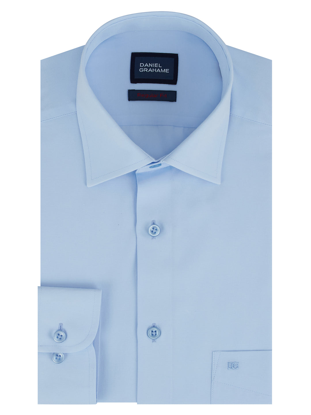 Daniel Grahame – Regular Fit – White/Pink/Blue – Clarke Long Sleeve Formal Shirt
