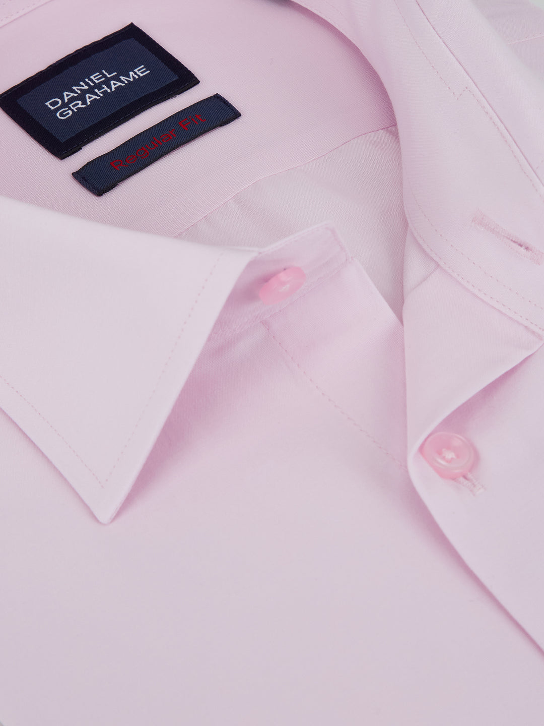 Daniel Grahame – Regular Fit – White/Pink/Blue – Clarke Long Sleeve Formal Shirt