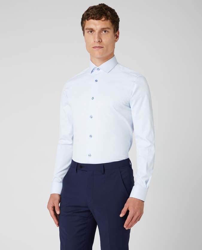 Remus Uomo – Slim Fit – White/Navy/Pink/Black/Blue – Rome Long Sleeve Formal Shirt
