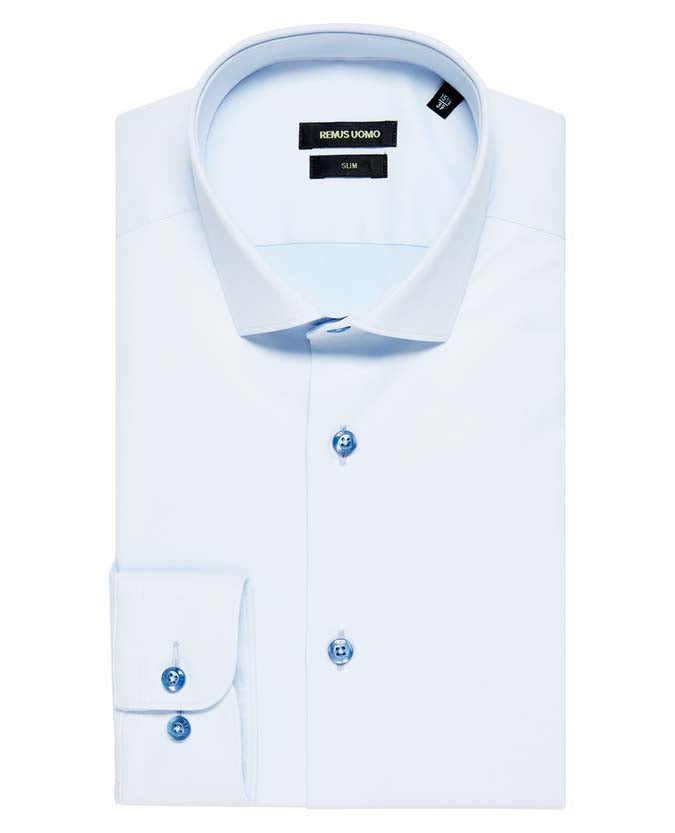 Remus Uomo – Slim Fit – White/Navy/Pink/Black/Blue – Rome Long Sleeve Formal Shirt