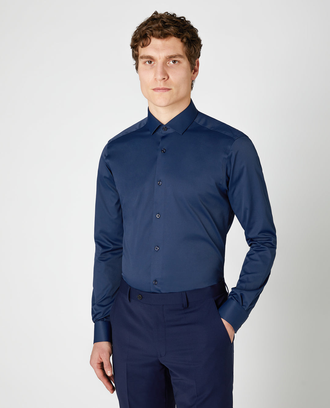 Remus Uomo – Slim Fit – White/Navy/Pink/Black/Blue – Rome Long Sleeve Formal Shirt