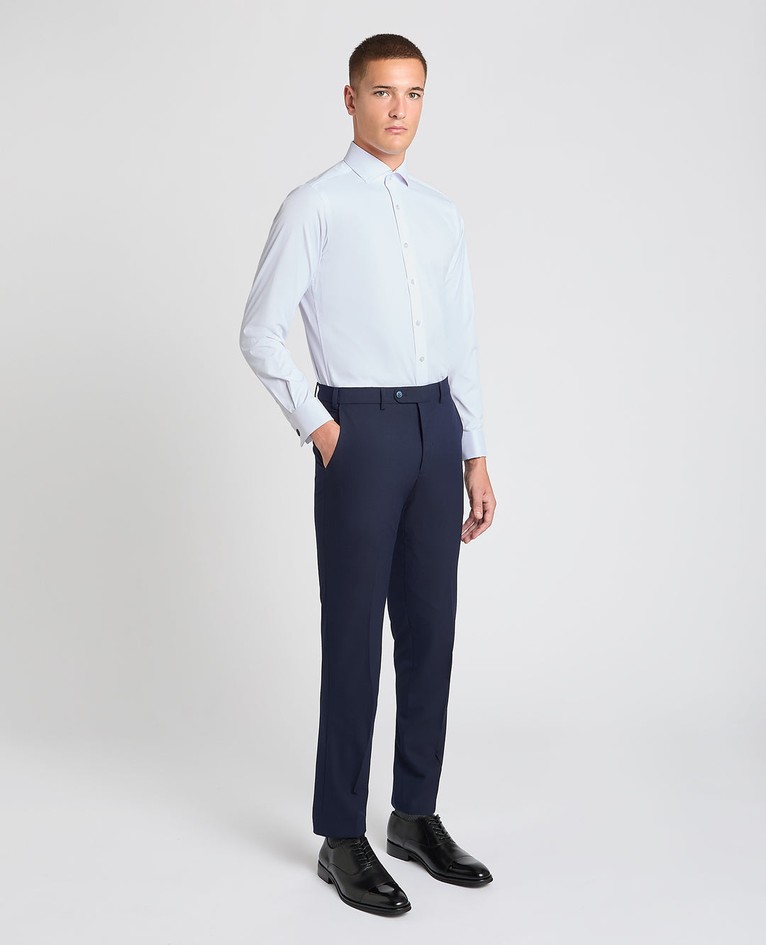 Remus Uomo – Frank – White – Long Sleeve Formal Shirt