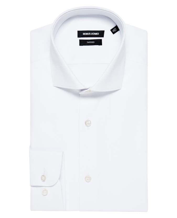 Remus Uomo – Tapered Fit – White/Navy/Pink/Black/Blue – Rome Long Sleeve Formal Shirt