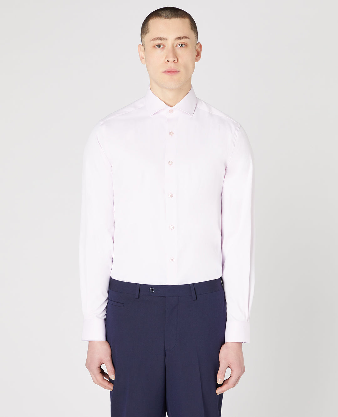 Remus Uomo – Tapered Fit – White/Navy/Pink/Black/Blue – Rome Long Sleeve Formal Shirt
