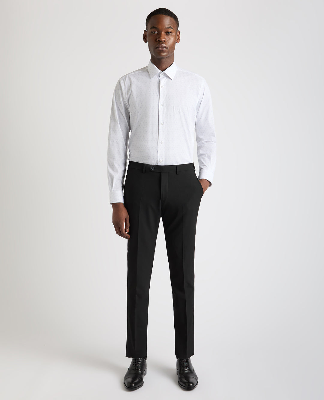 Remus Uomo – Blue &amp; White – Long Sleeve Formal Shirt