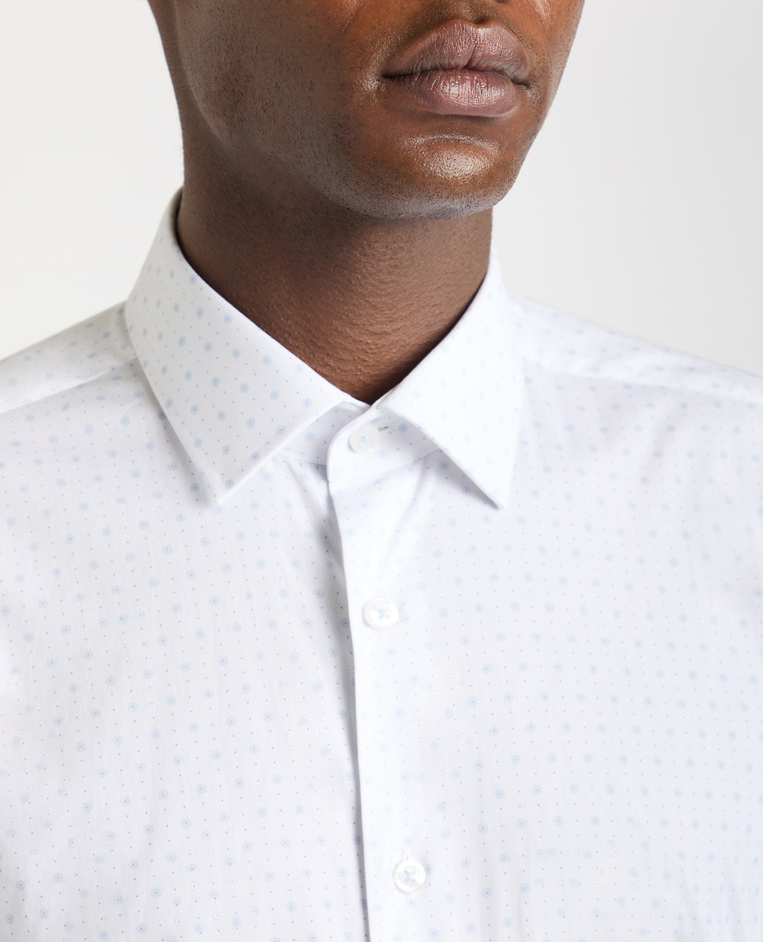 Remus Uomo – Blue &amp; White – Long Sleeve Formal Shirt