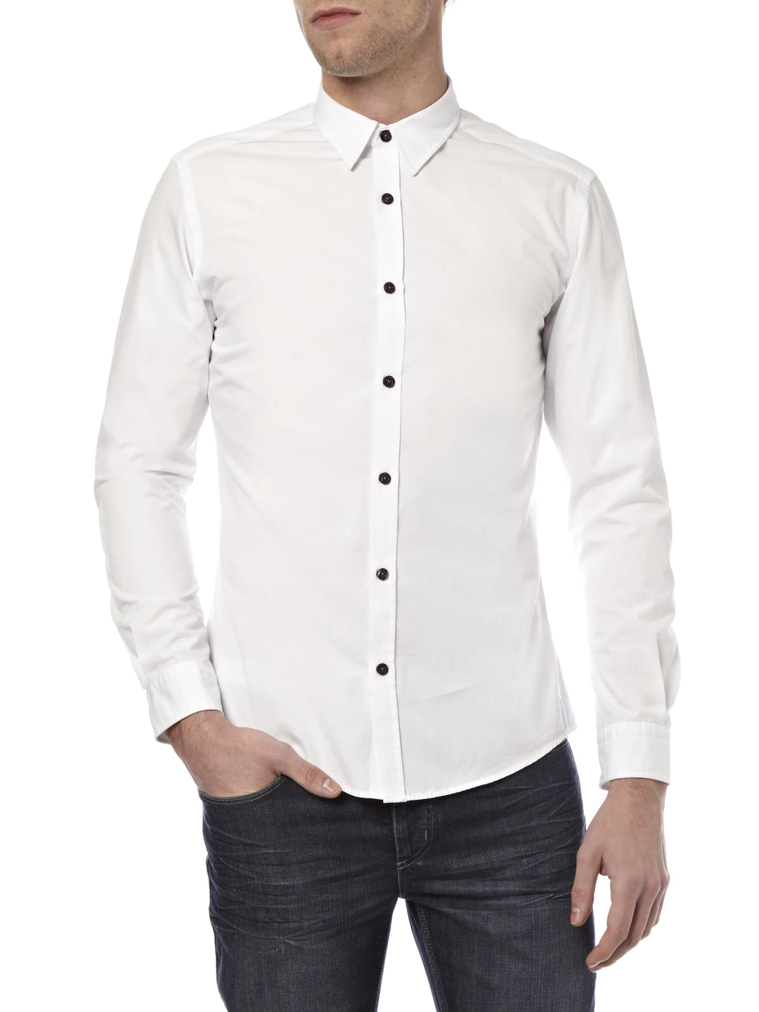 Tapered Fit Dobby Formal Shirt