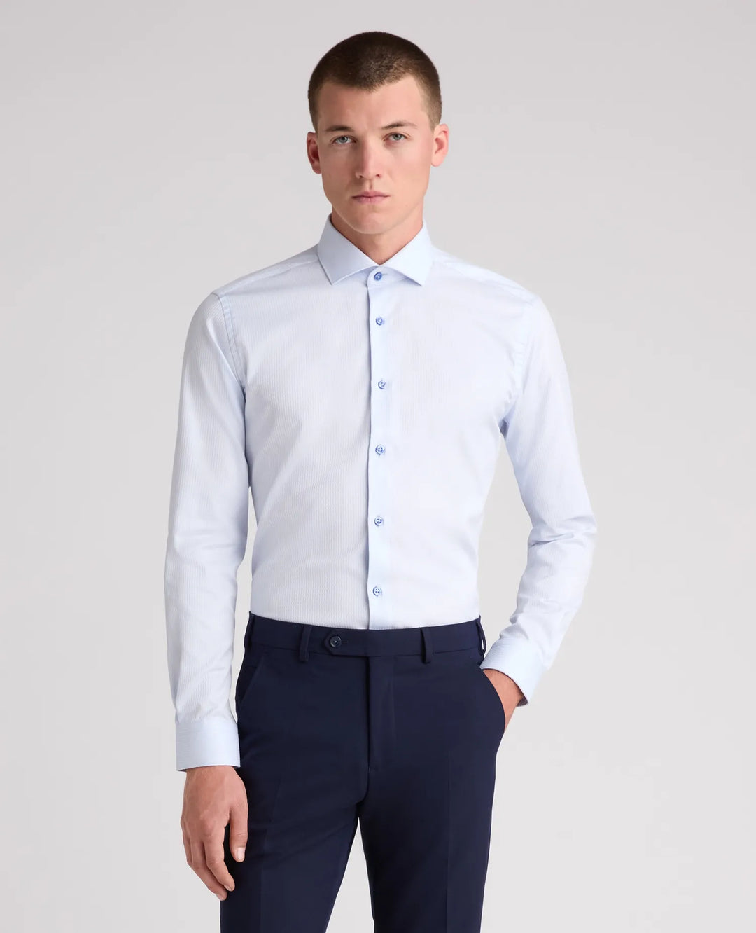Tapered Fit Dobby Formal Shirt