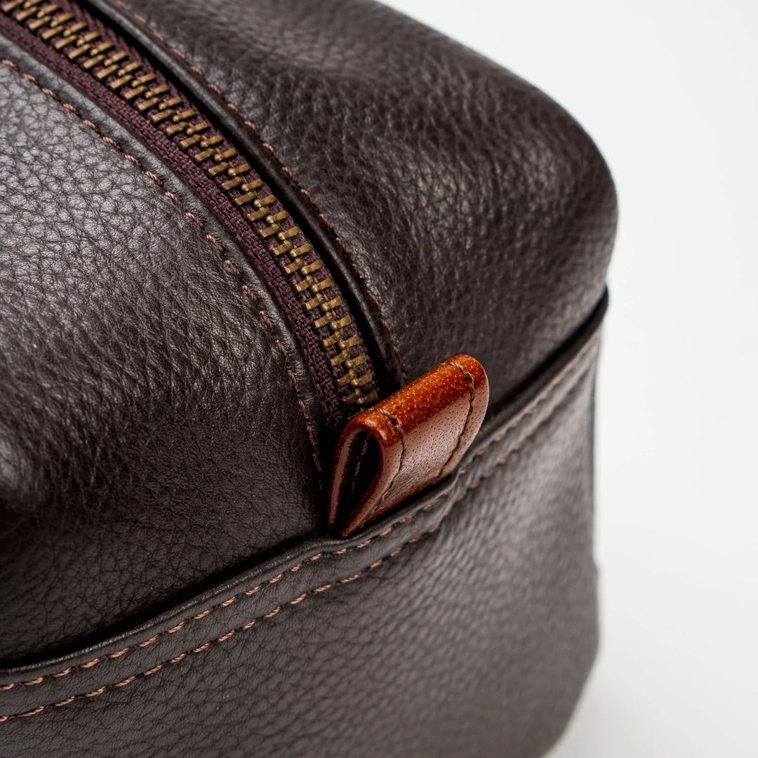 Premium Leather Wash Bag