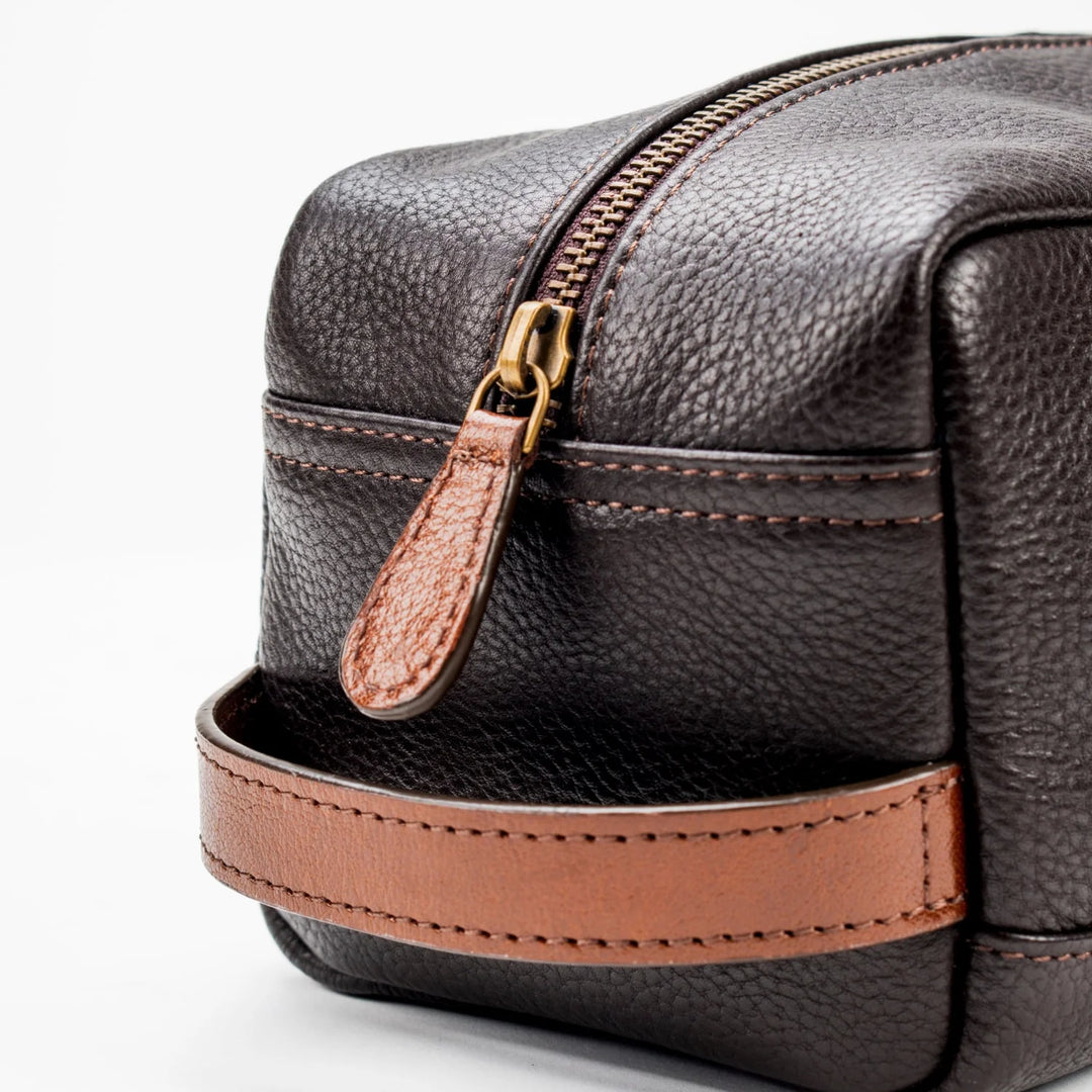Premium Leather Wash Bag