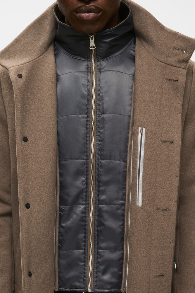 Tailored Wool-Blend Coat