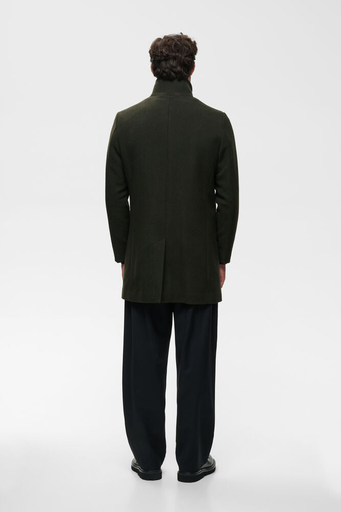 Tailored Wool-Blend Coat