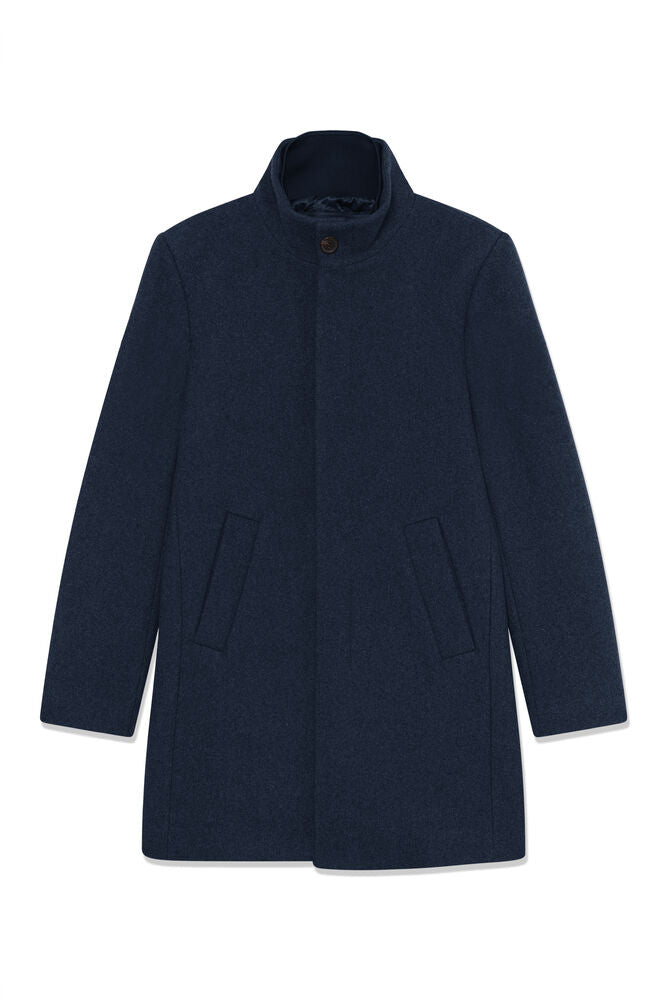 Tailored Wool-Blend Coat