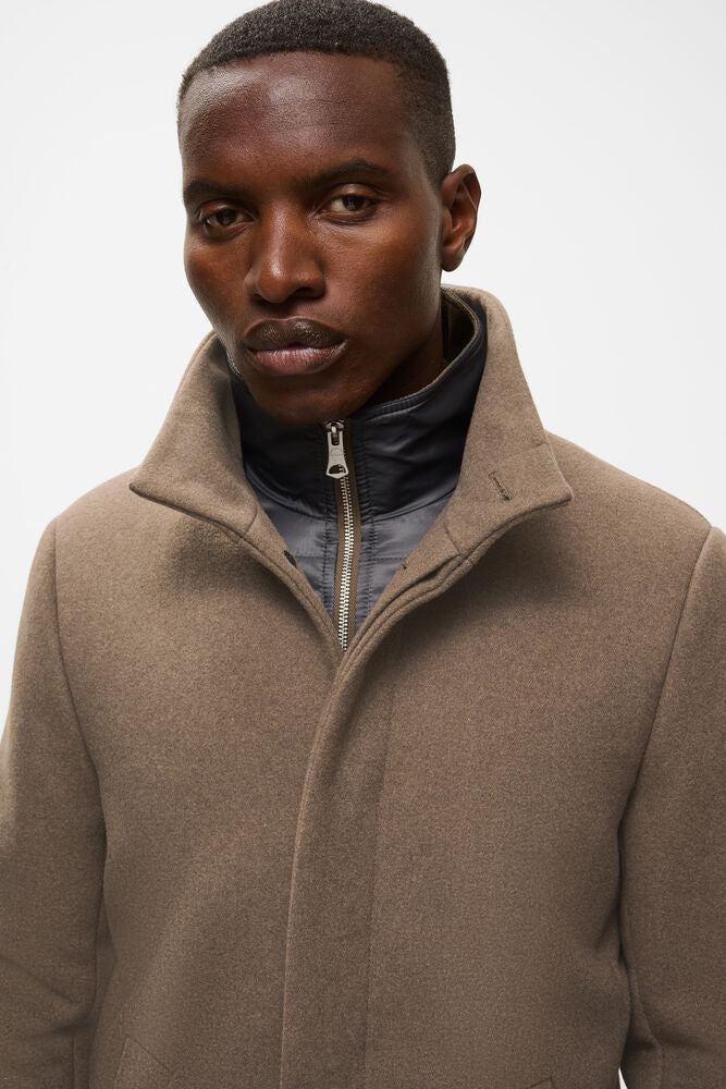 Tailored Wool-Blend Coat