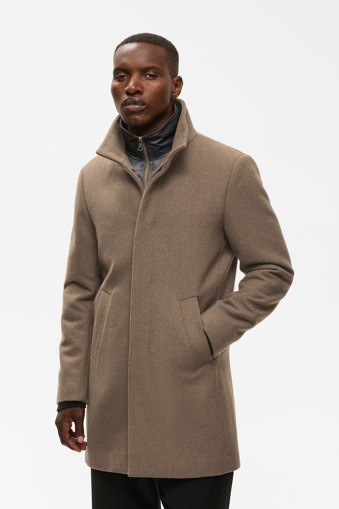 Tailored Wool-Blend Coat