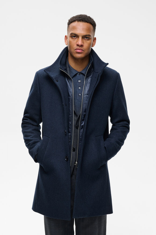 Tailored Wool-Blend Coat
