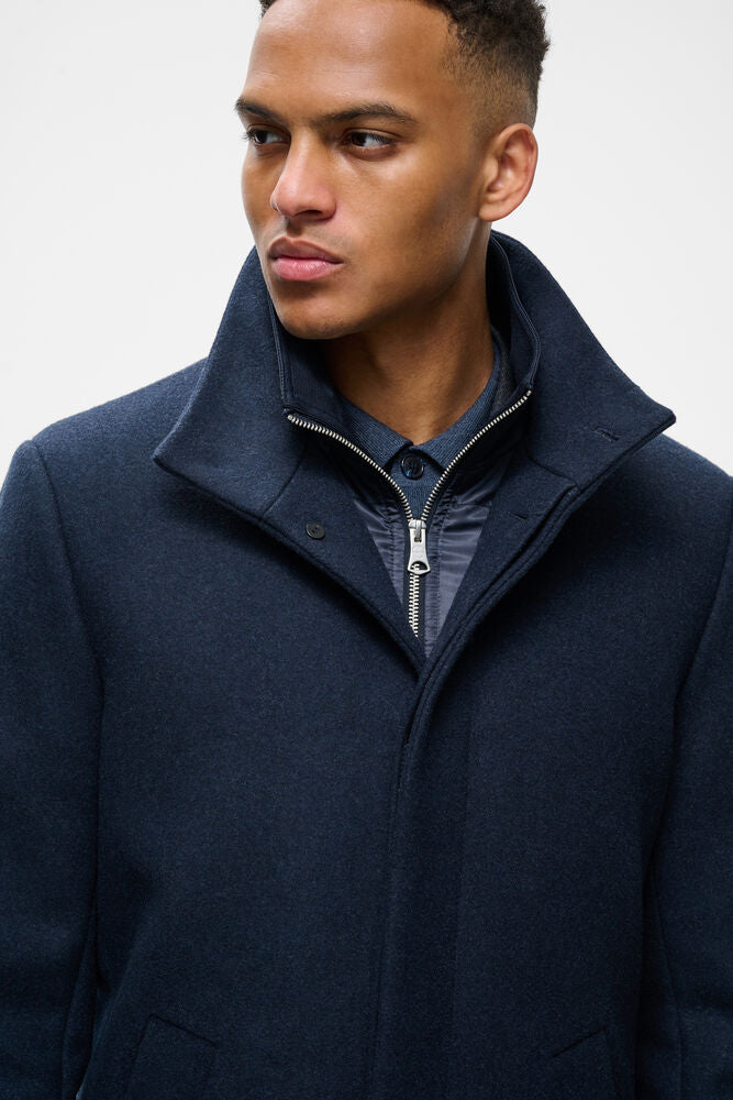 Tailored Wool-Blend Coat