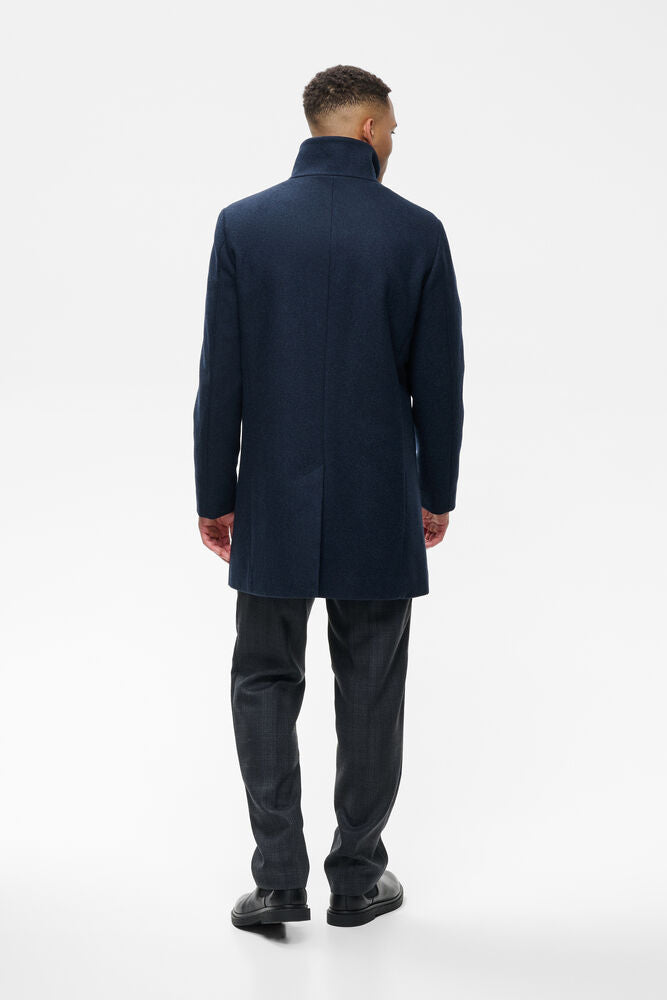 Tailored Wool-Blend Coat