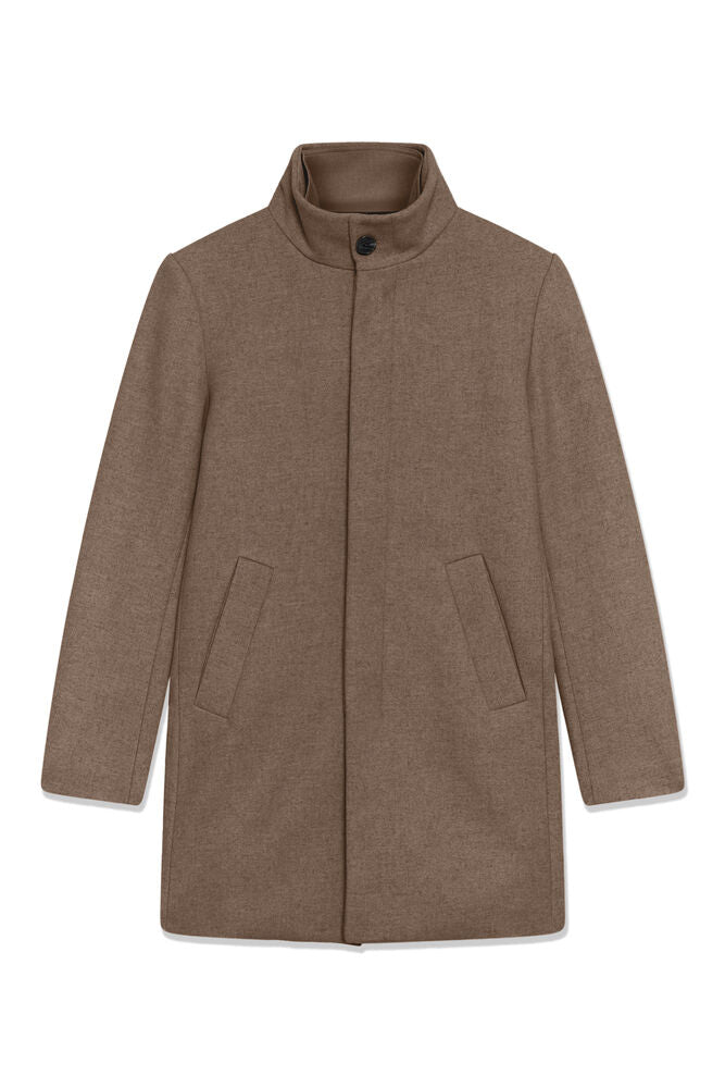 Tailored Wool-Blend Coat