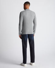 Remus Uomo Light Grey Turtle Neck 1/4 Zip Sweater