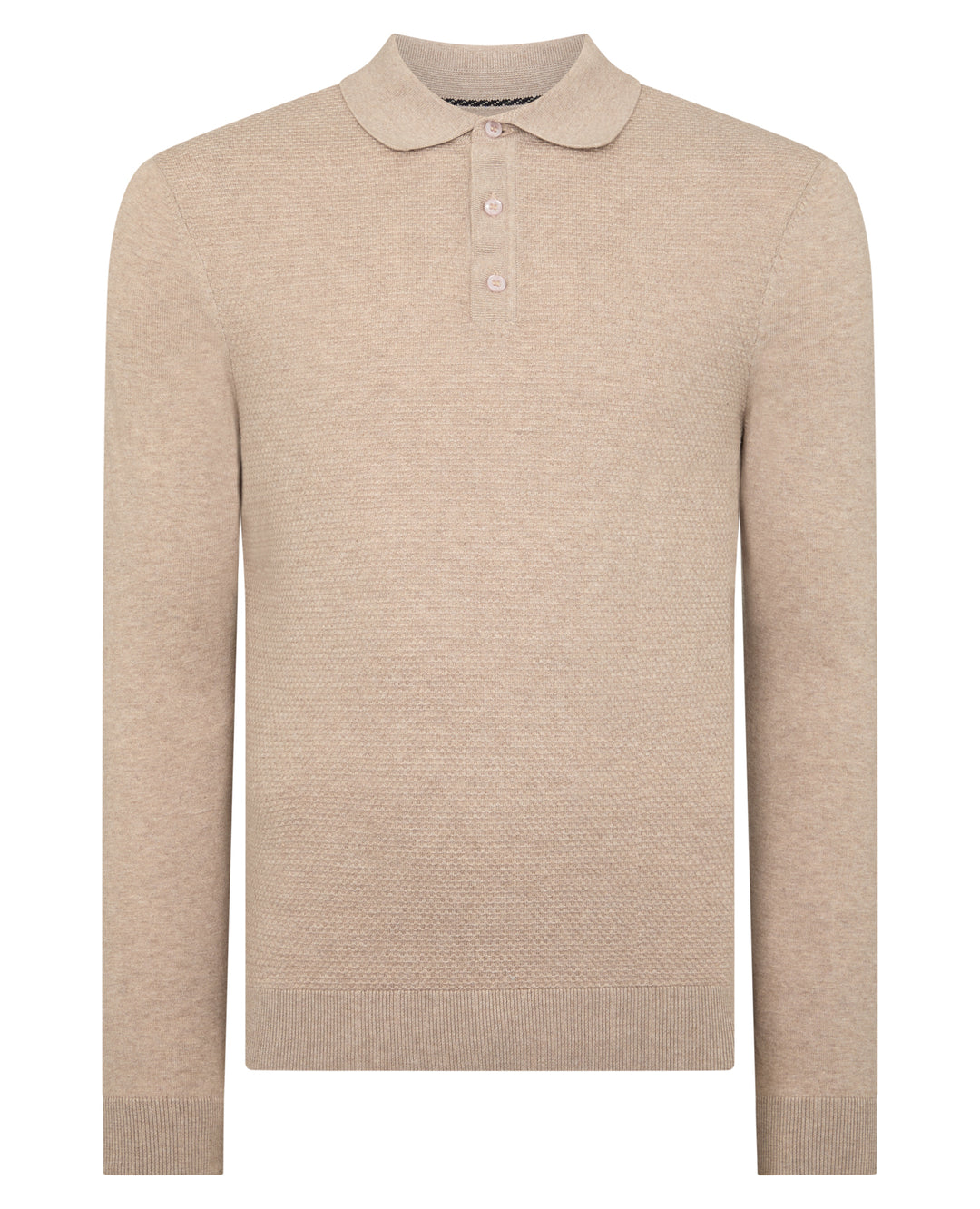 Remus Uomo – Slim Fit – Navy/Stone – Long Sleeve Knitted Polo