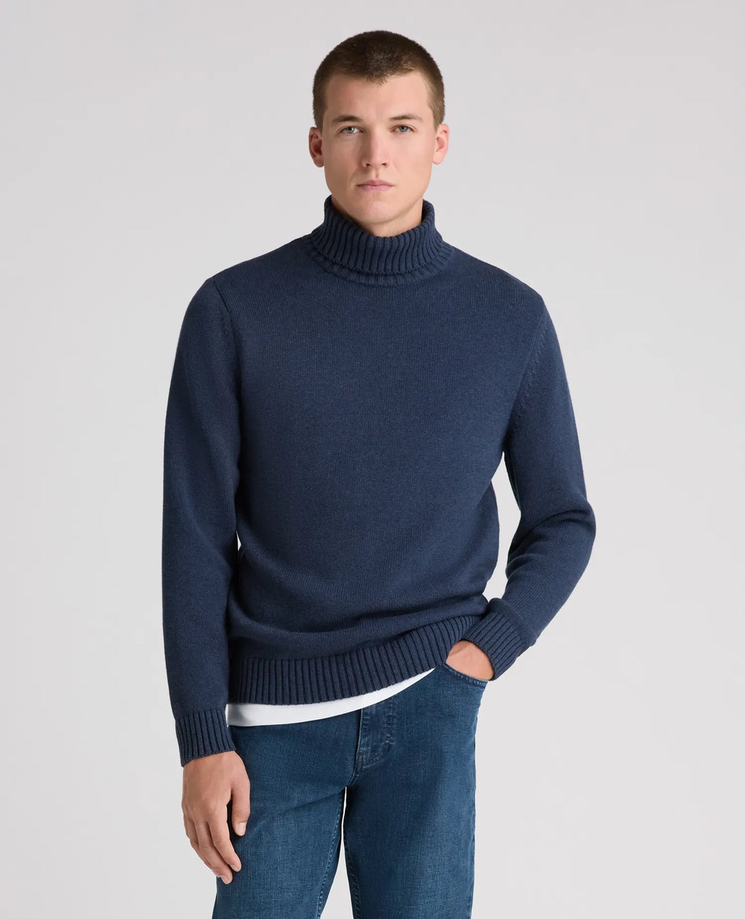 Roll Neck Cotton Sweater
