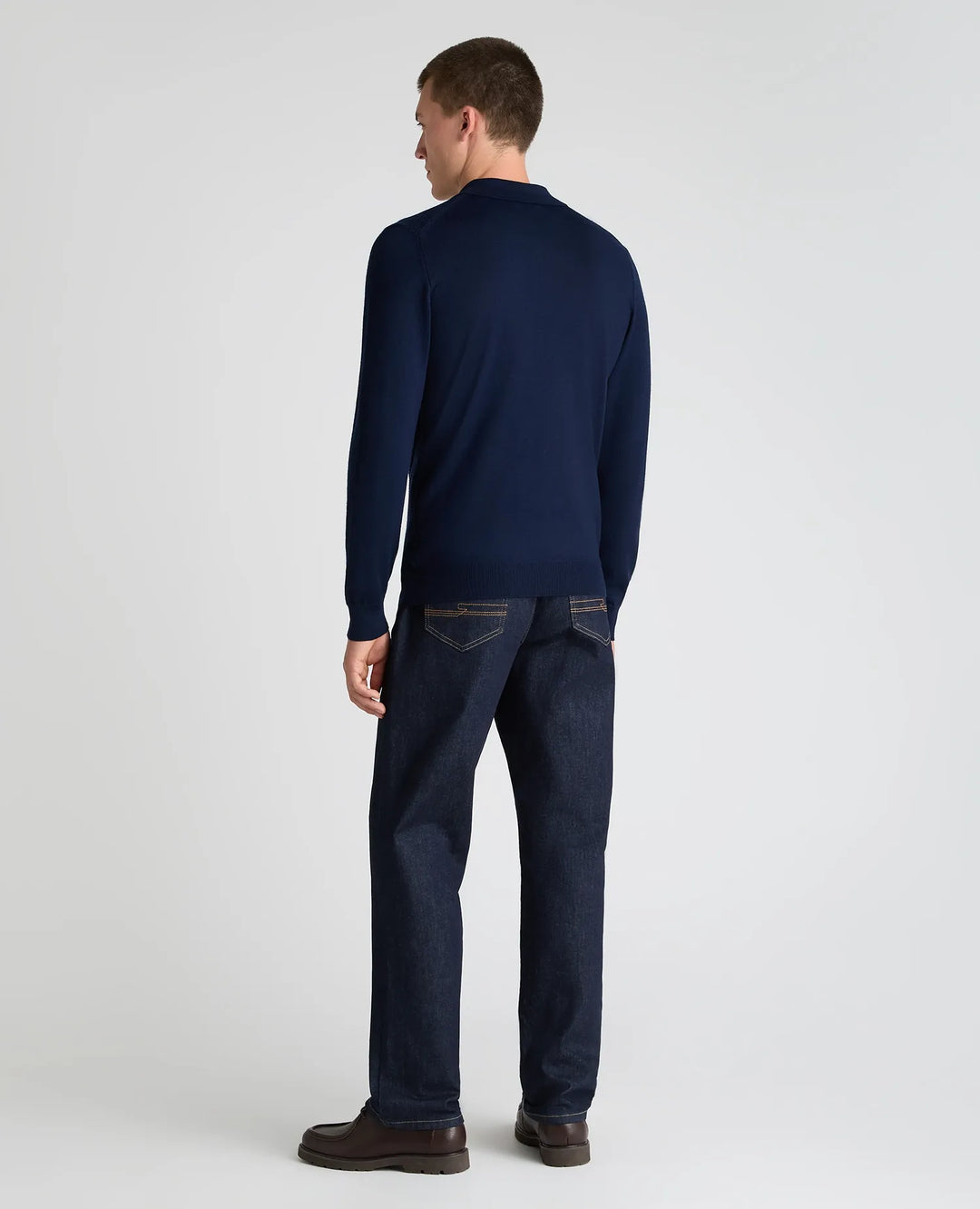 Merino Blend Zip Polo Shirt