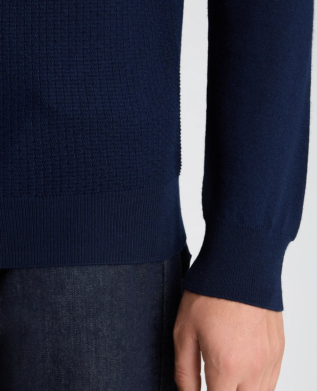 Merino Blend Zip Polo Shirt