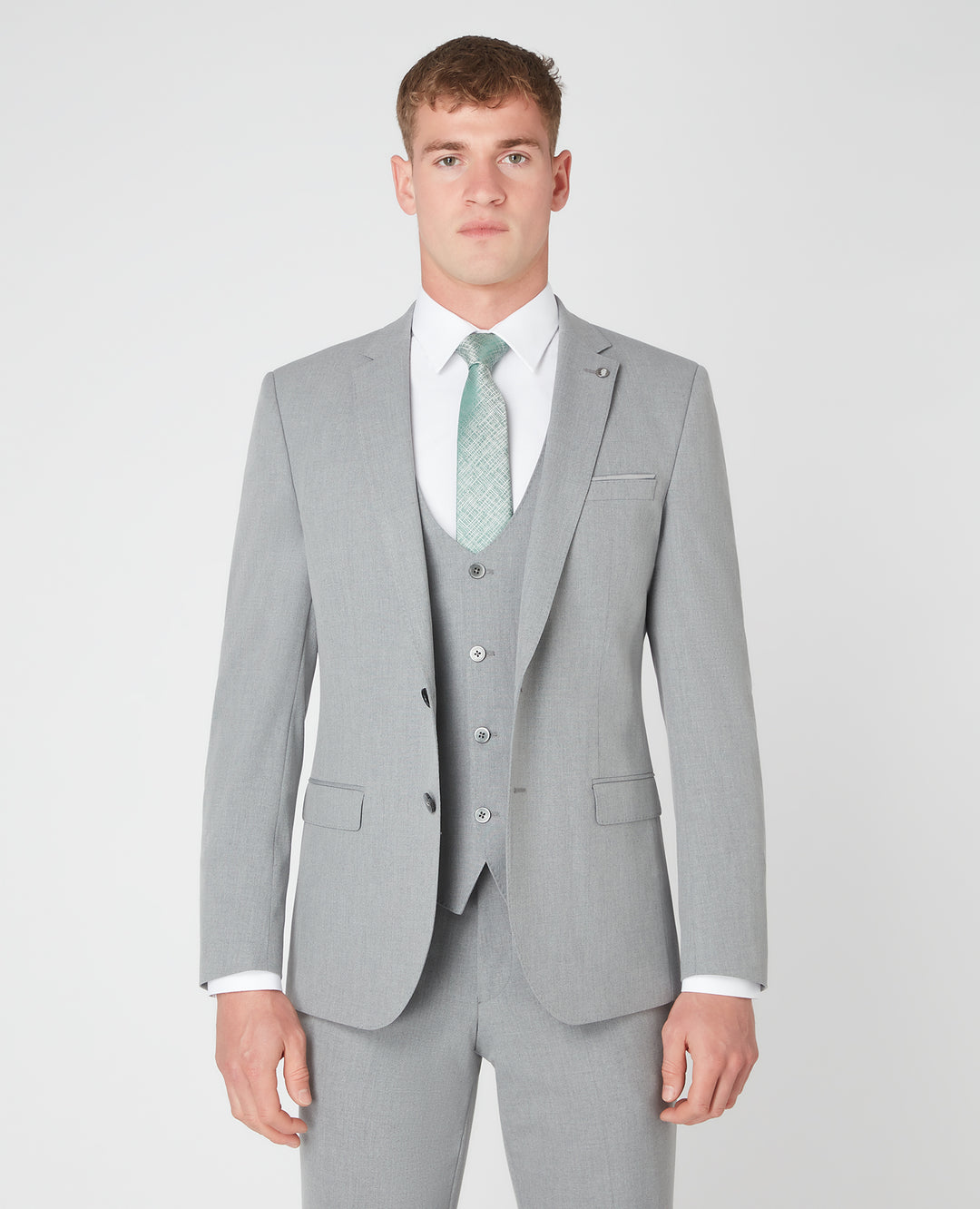 Remus Uomo – Slim Fit – Light Grey– Luca Mix &amp; Match Suit Jacket