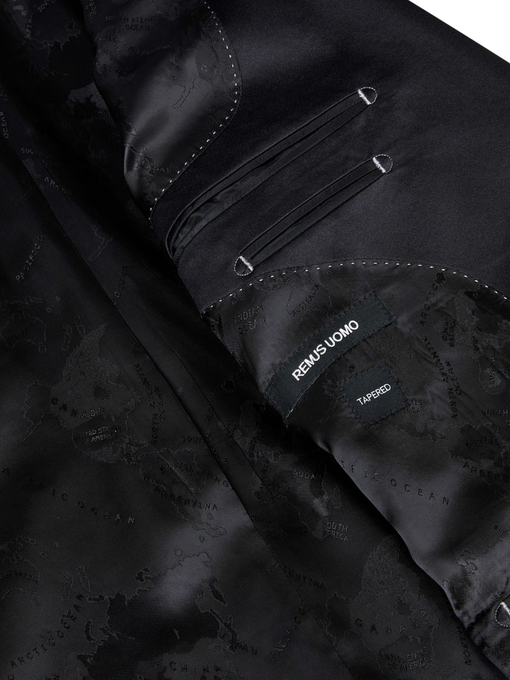 Remus Uomo Tapered Fit Black Paco Separates Suit Jacket