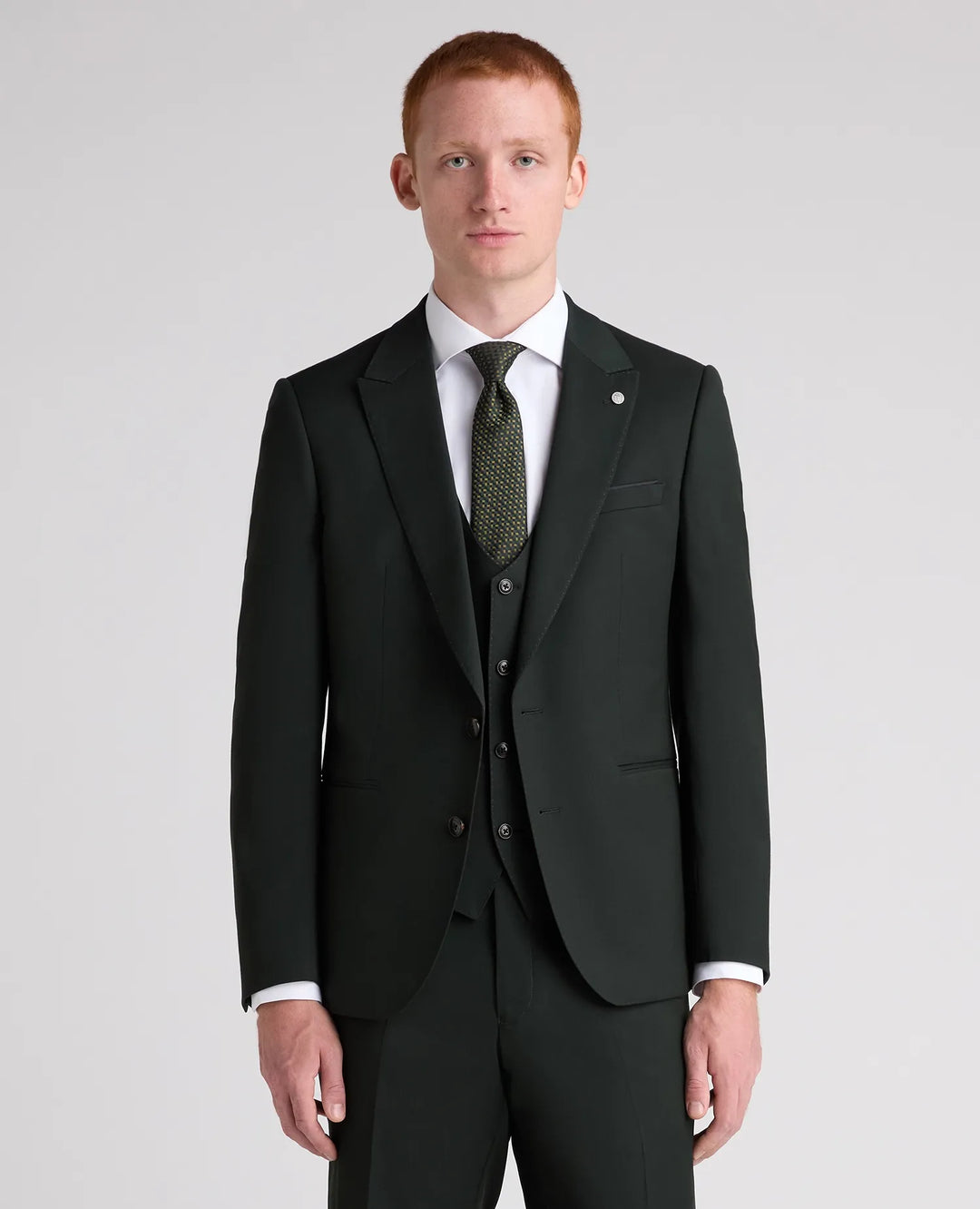 Massa J Slim Fit Suit Jacket – Dark Green