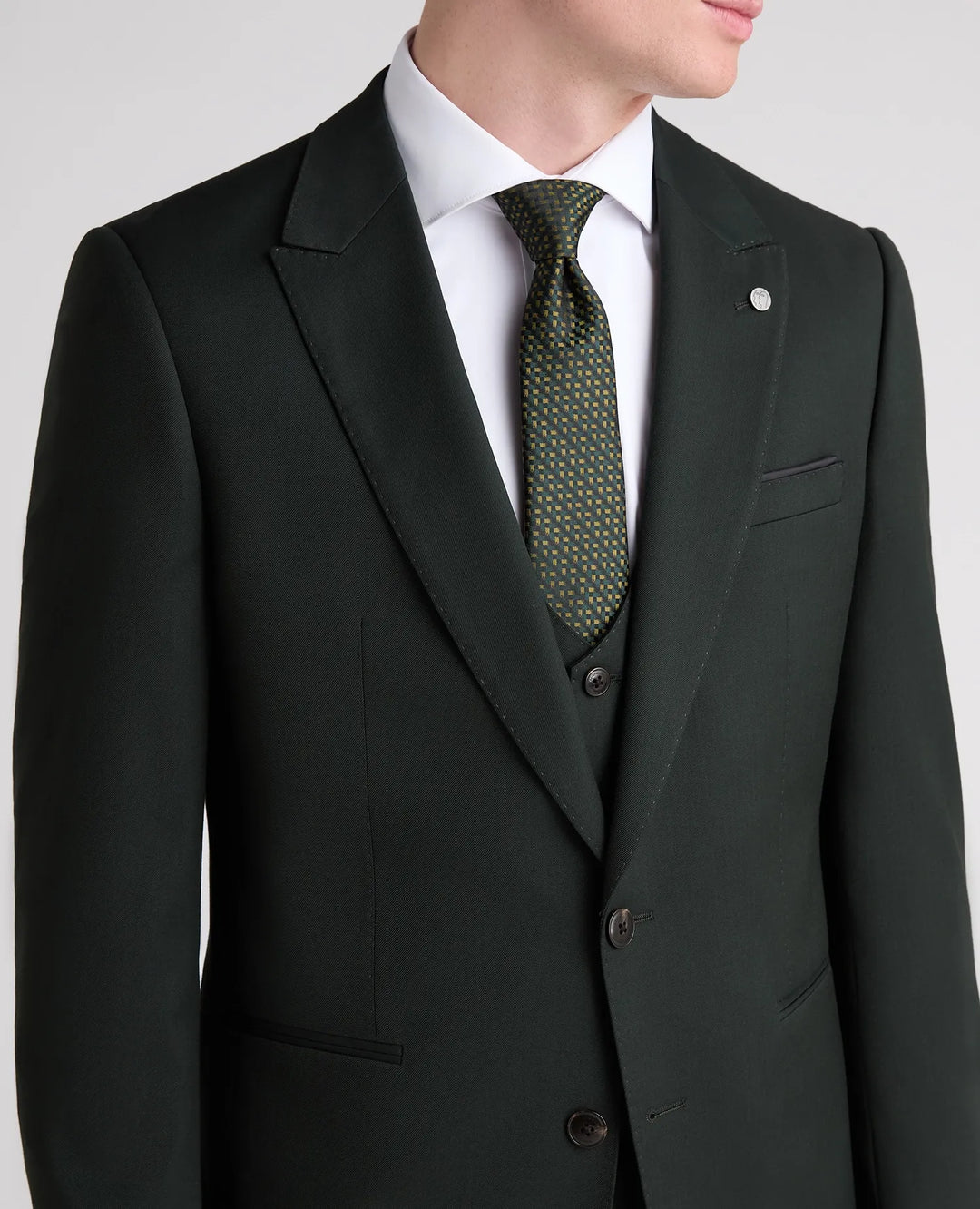 Massa J Slim Fit Suit Jacket – Dark Green