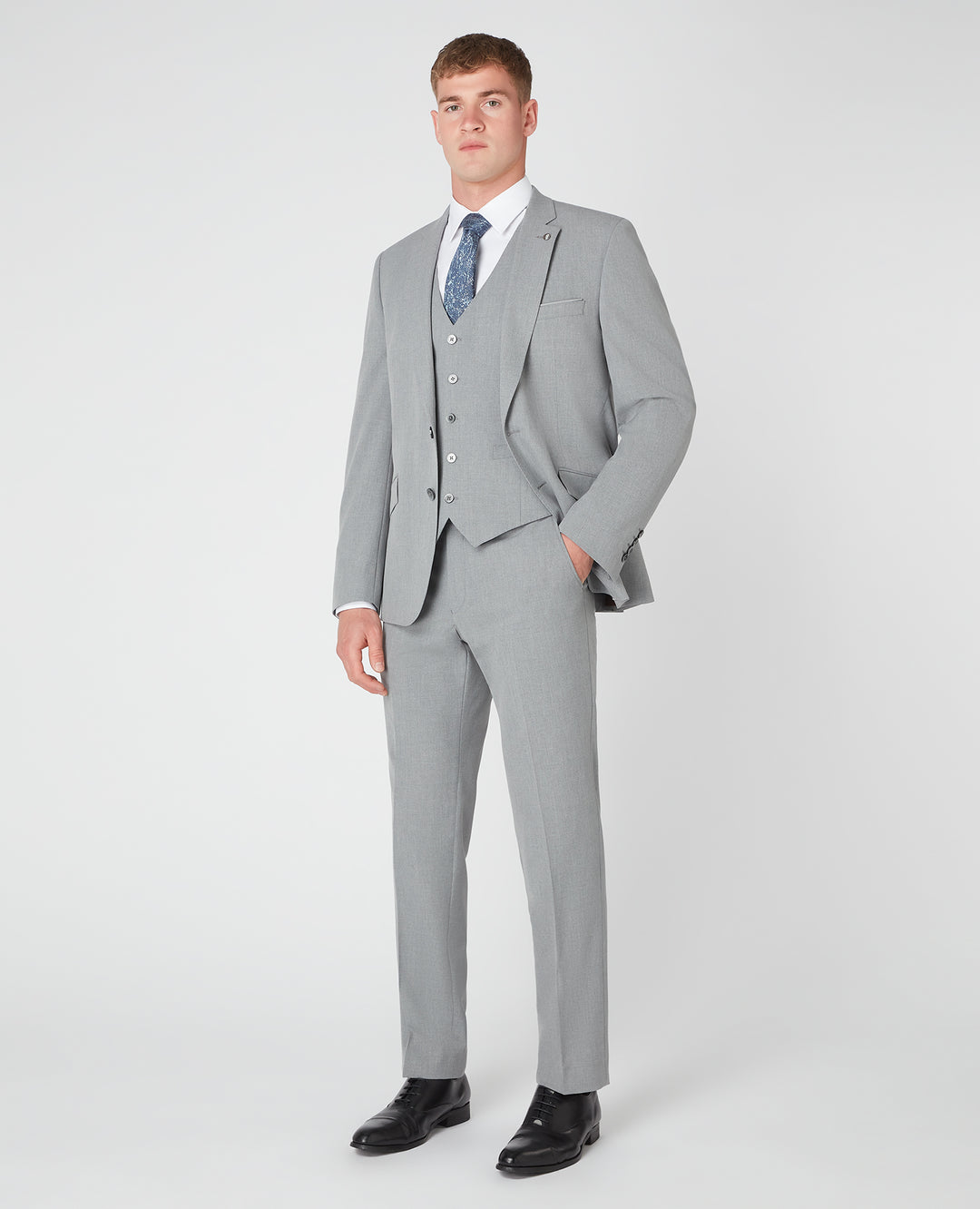 Remus Uomo – Tapered Fit – Palucci - Grey - Mix &amp; Match Waistcoat