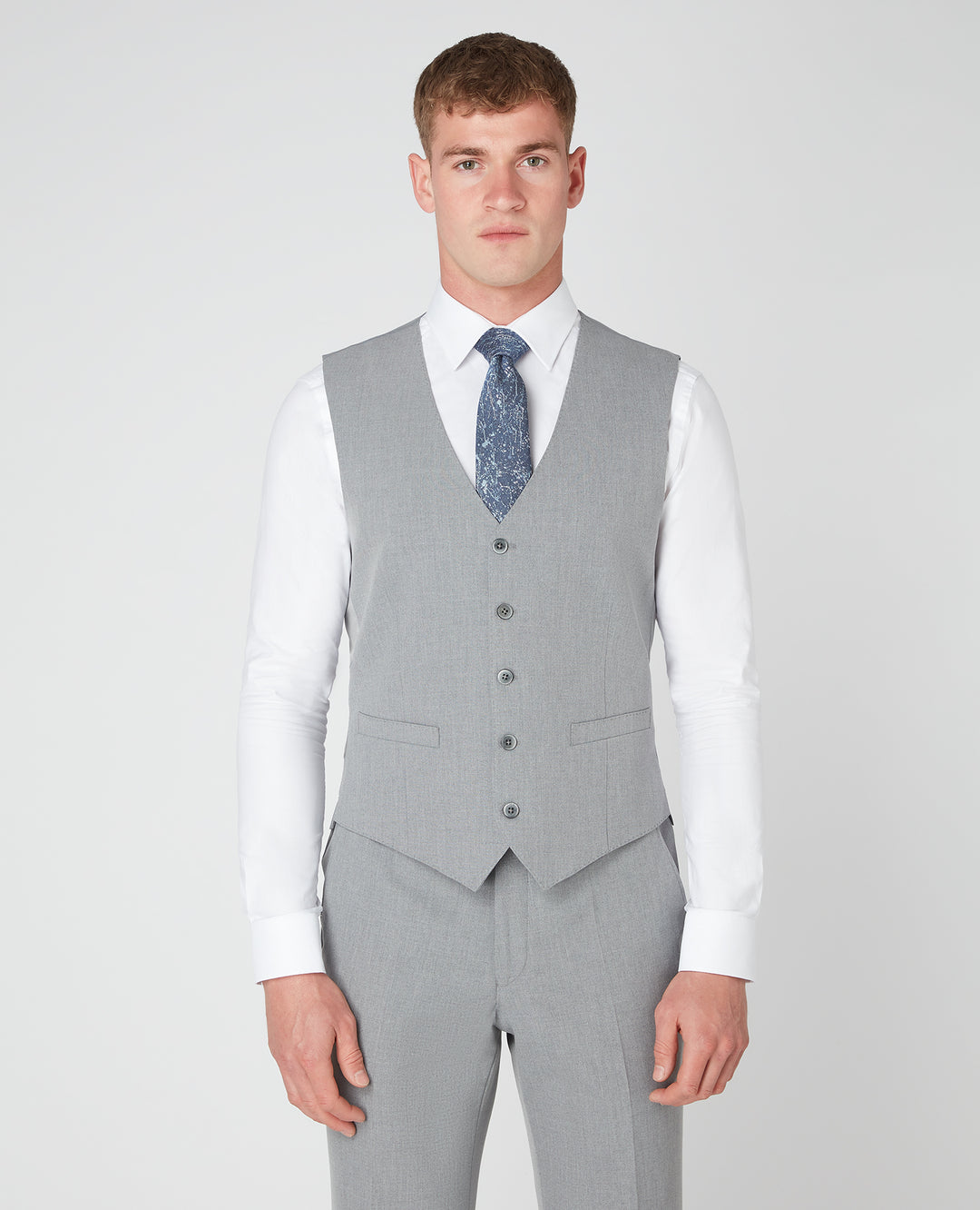Remus Uomo – Tapered Fit – Palucci - Grey - Mix &amp; Match Waistcoat