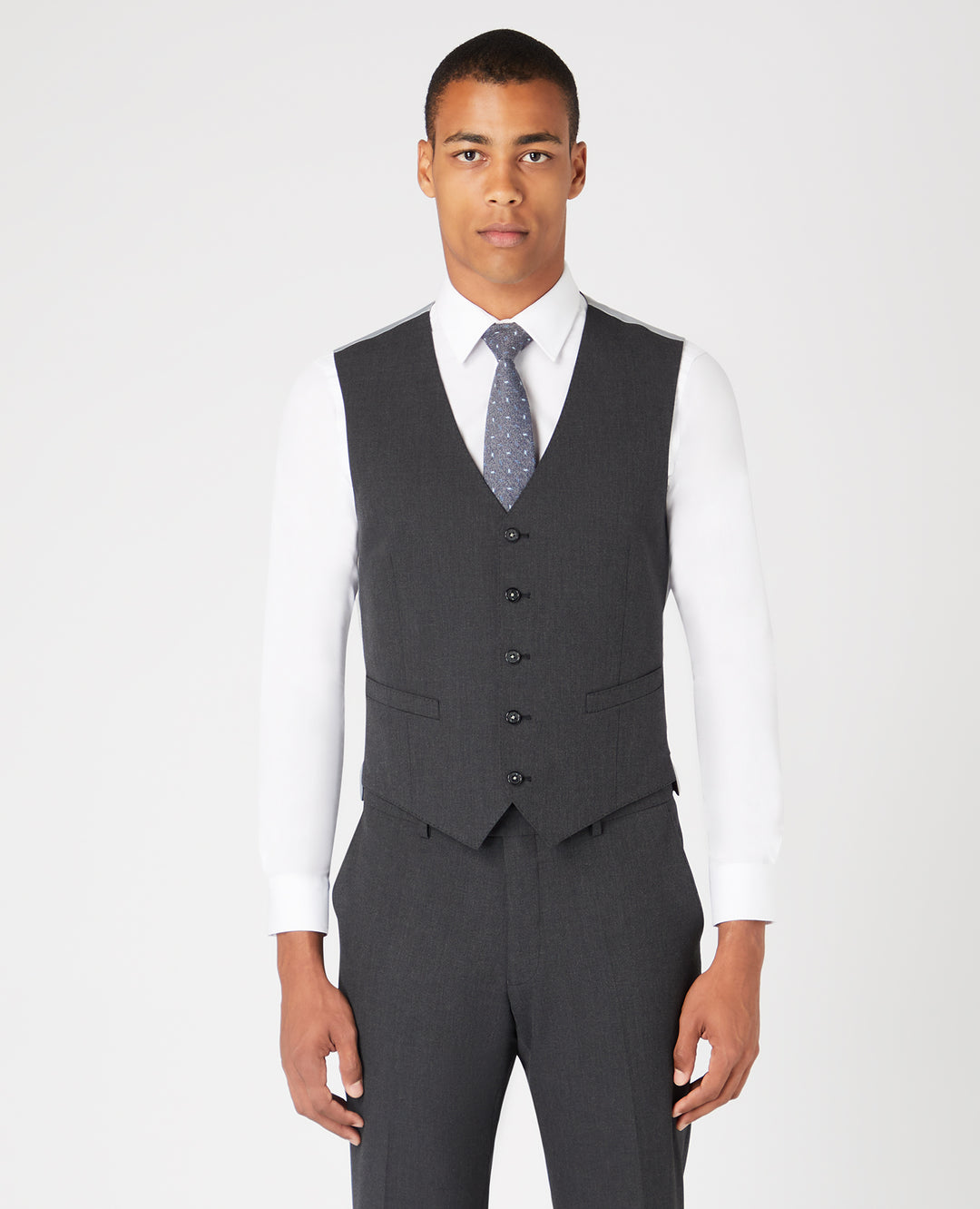 Remus Uomo – Tapered Fit – Palucci - Dark Grey - Mix &amp; Match Waistcoat