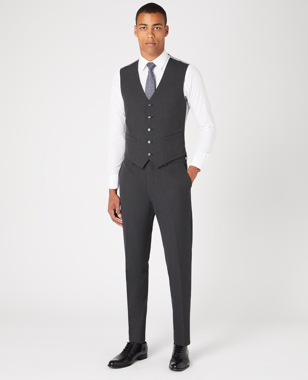 Remus Uomo – Tapered Fit – Palucci - Dark Grey - Mix &amp; Match Waistcoat