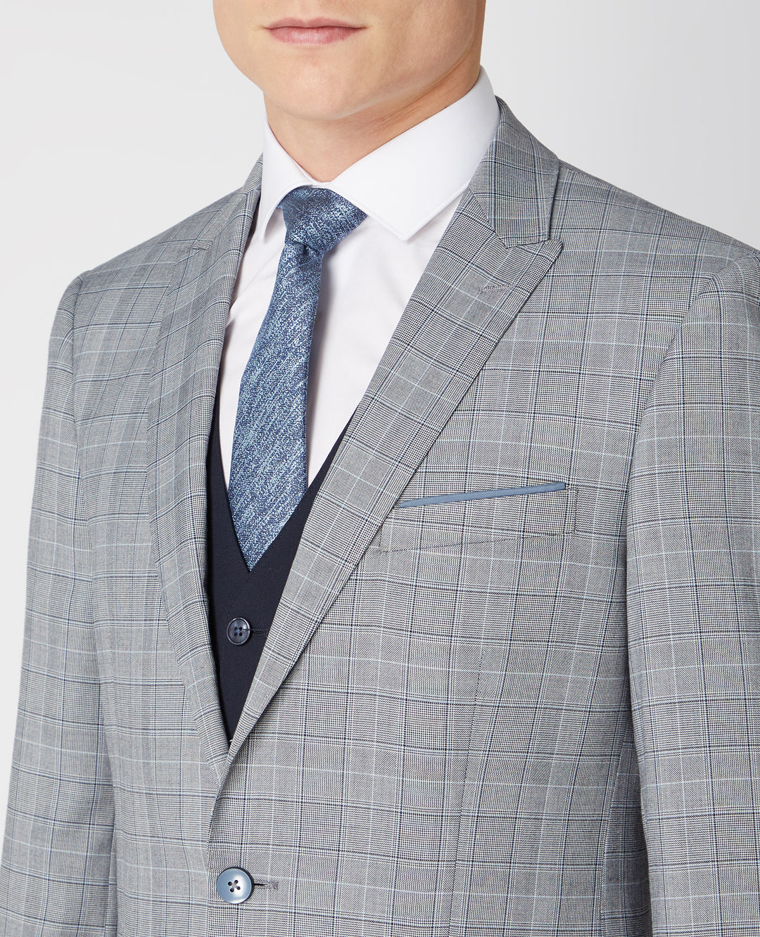 Remus Uomo – Tapered Fit – Palucci - Navy - Mix &amp; Match Waistcoat