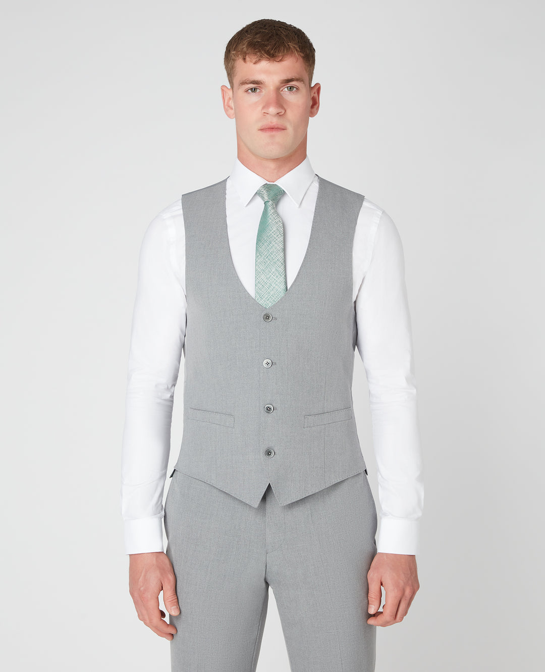 Remus Uomo – Slim Fit – Light Grey – Luca Suit Waistcoat