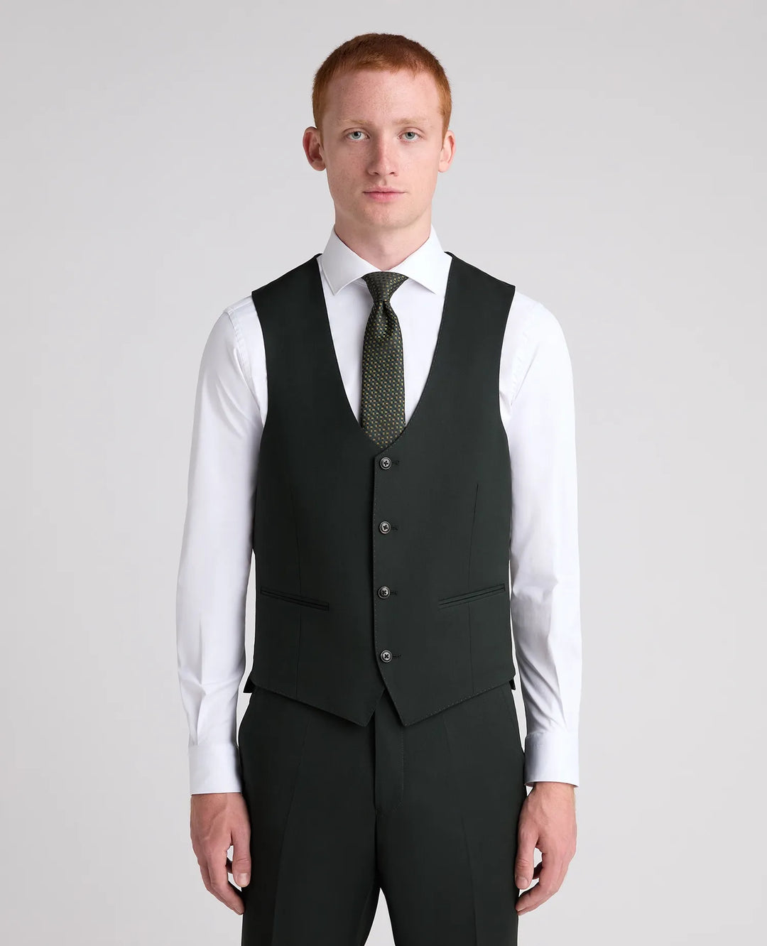 Massa J Slim Fit Suit Waistcoat – Green