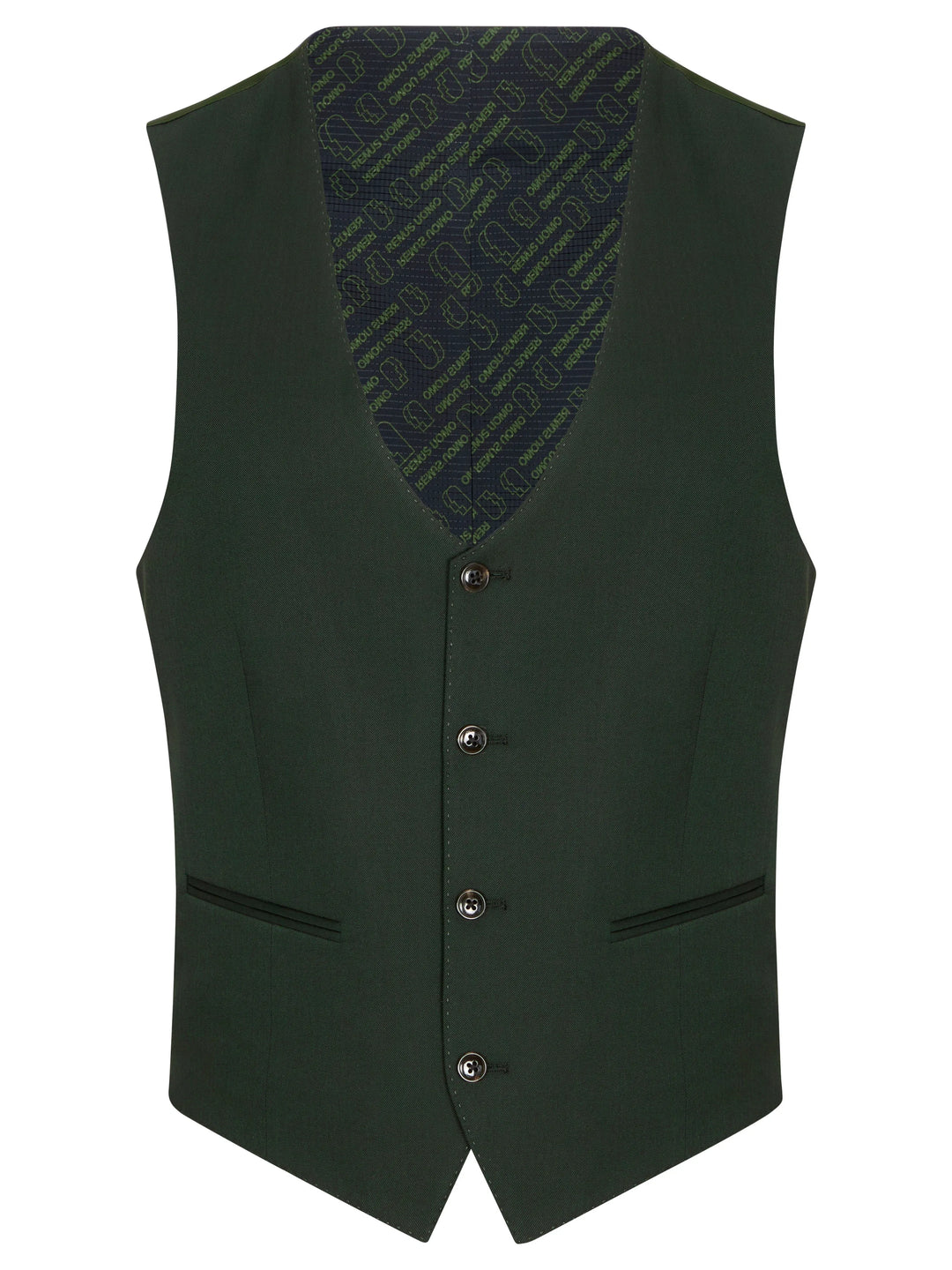 Massa J Slim Fit Suit Waistcoat – Green