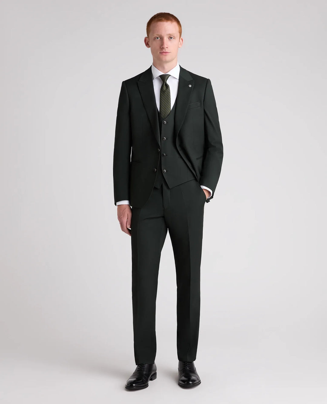 Massa J Slim Fit Suit Waistcoat – Green