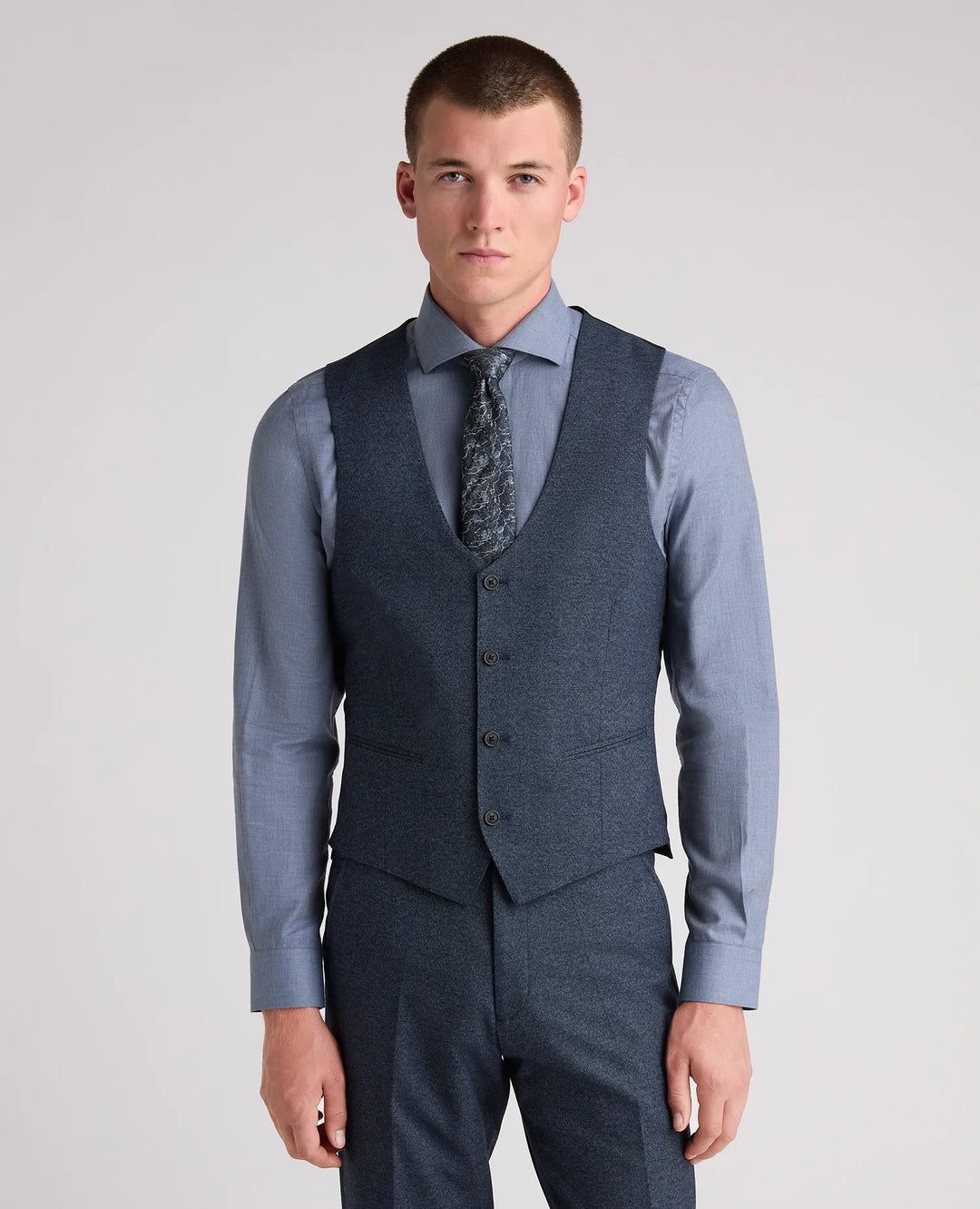 Monza J Slim Fit Suit Waistcoat – Blue