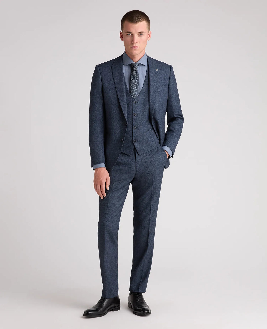 Monza J Slim Fit Suit Waistcoat – Blue