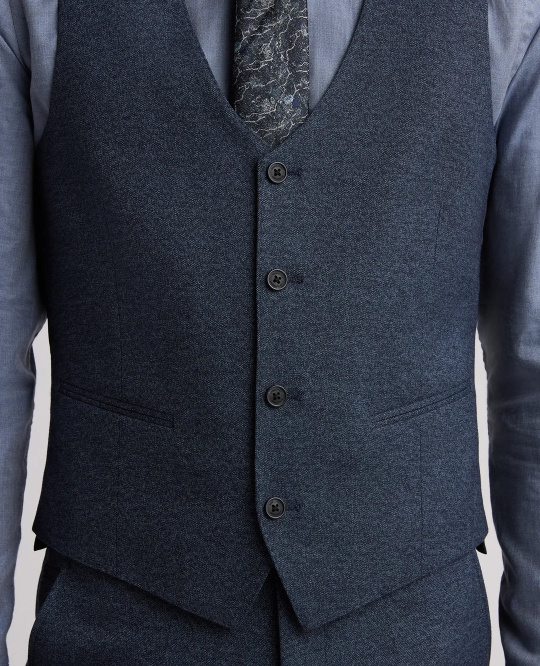 Monza J Slim Fit Suit Waistcoat – Blue